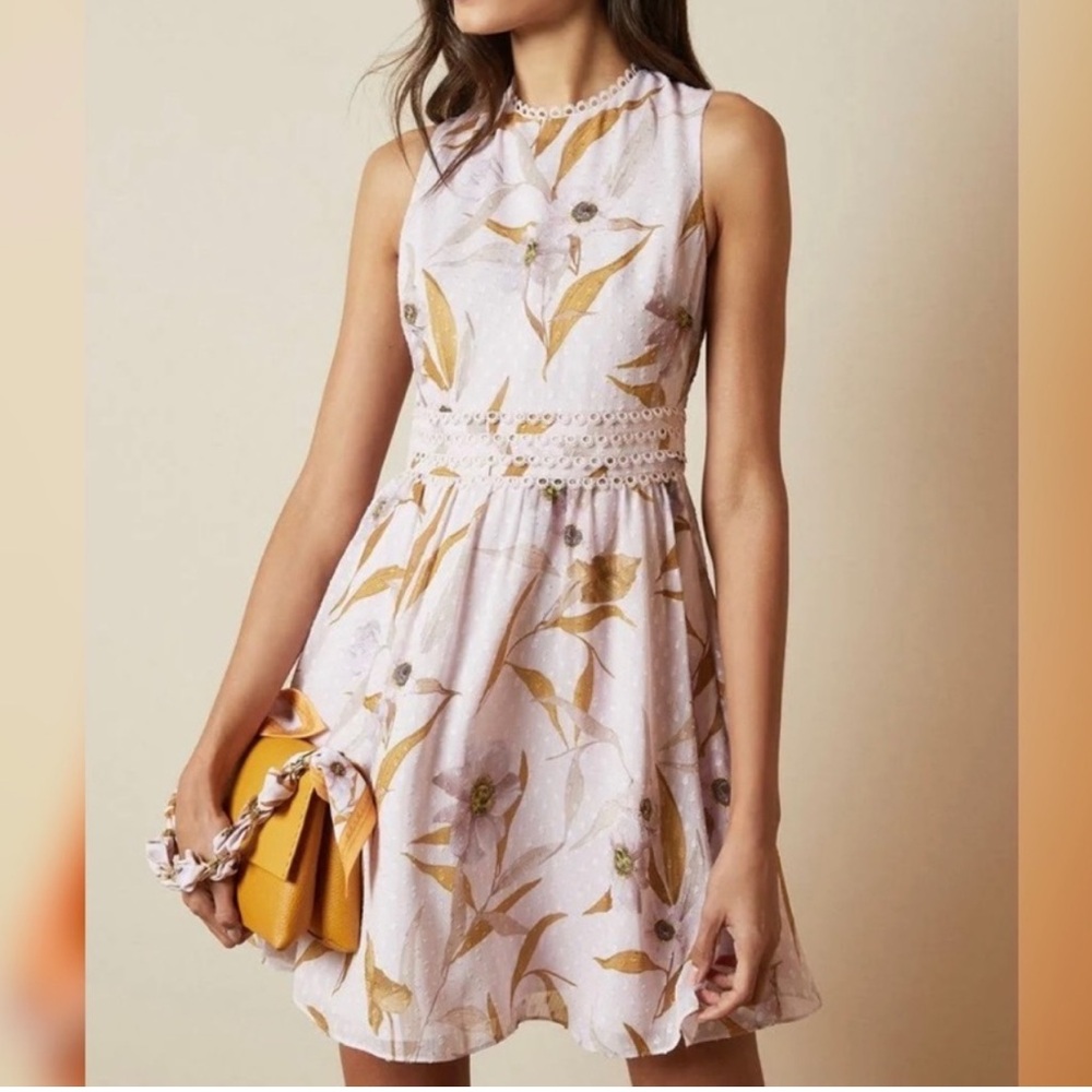 Ted Baker London rontie cabana printed skater dress Ted size 2 US size 6
